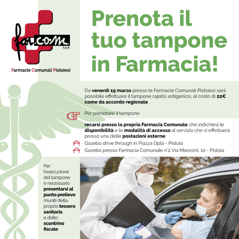 PRENOTA IL TUO TAMPONE IN FARMACIA – Farcom